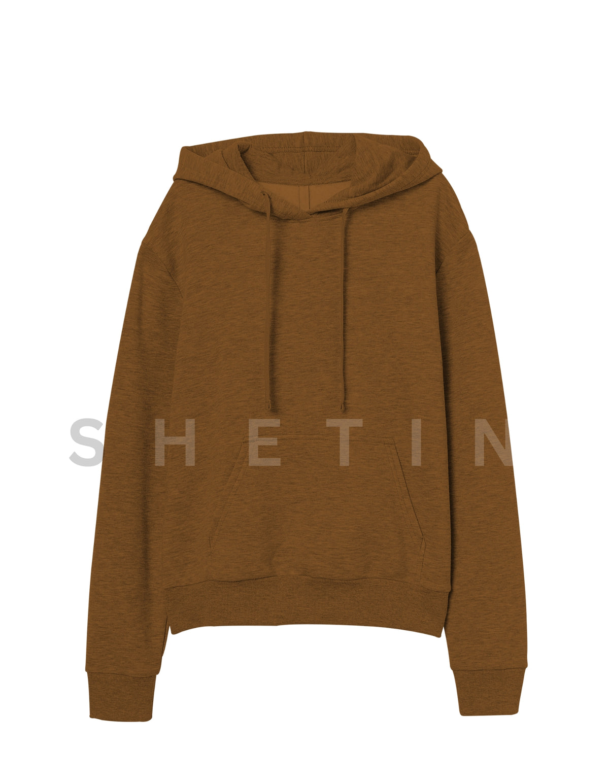 Women's Brown Round Neck Hoodie