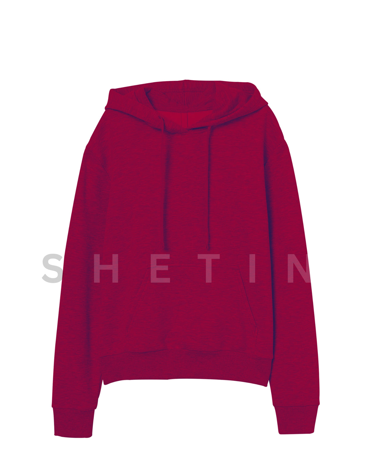 Women's Wine color Round Neck Hoodie