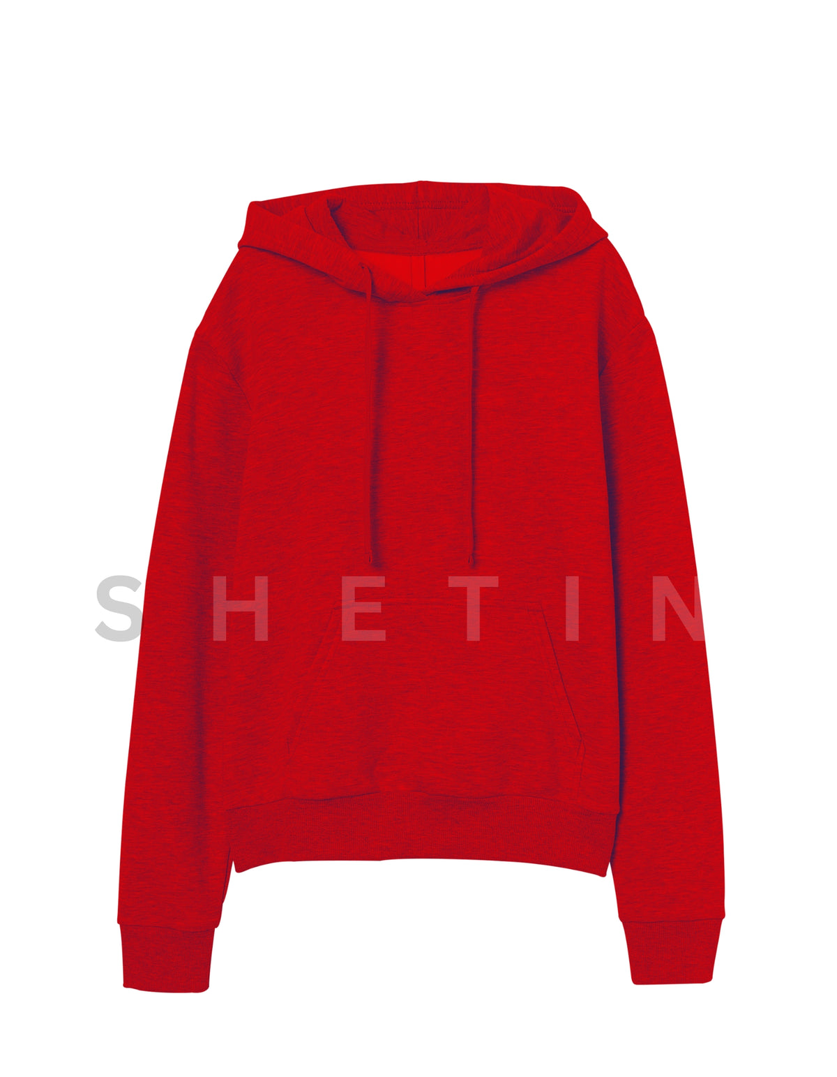 Women's Red Round Neck Hoodie