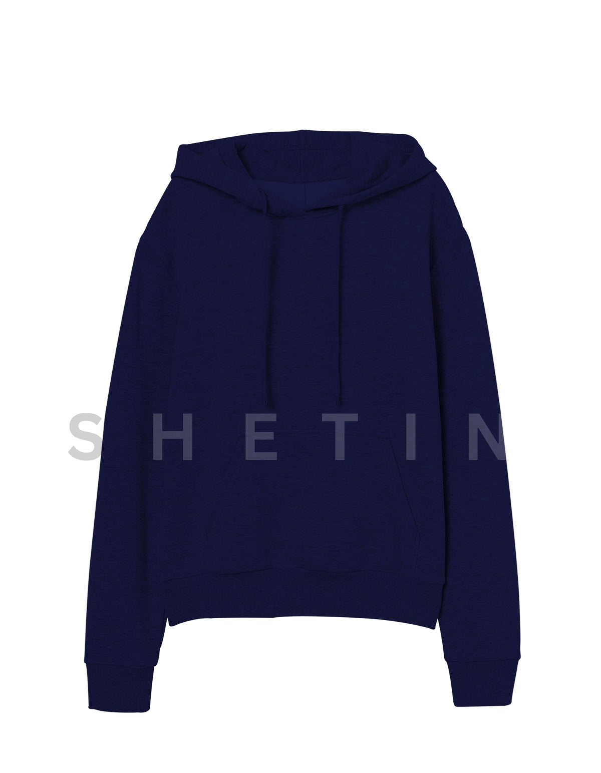 Women's Blue Round Neck Hoodie