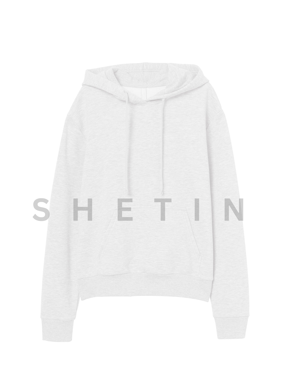 Women's White Round Neck Hoodie