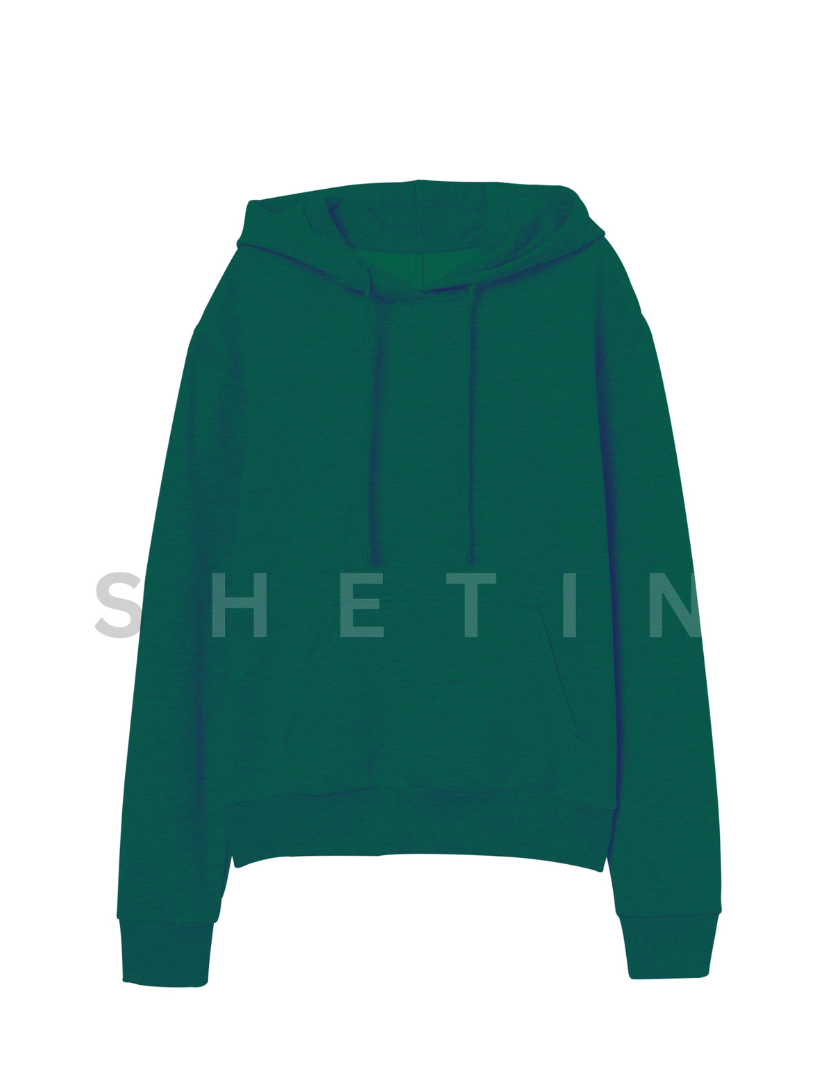 Women's Bottle Green Round Neck Hoodie