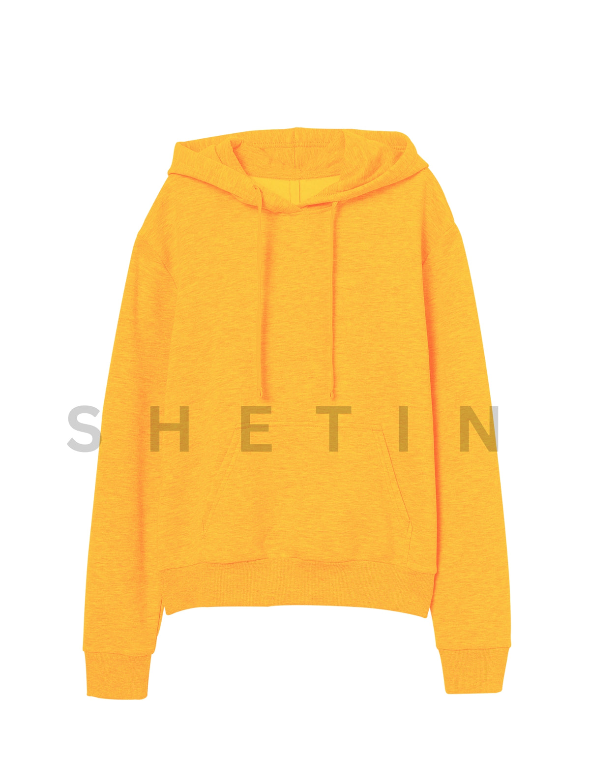 Women's Yellow Round Neck Hoodie