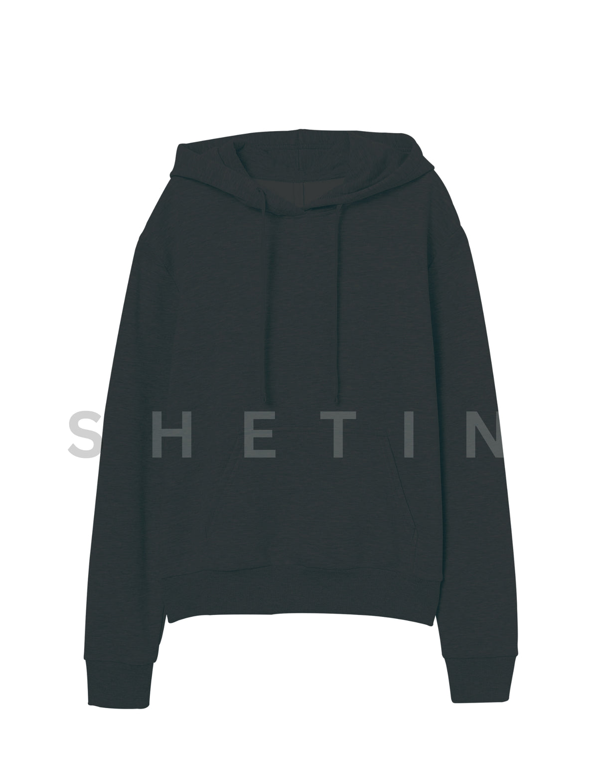 Women's Black Round Neck Hoodie