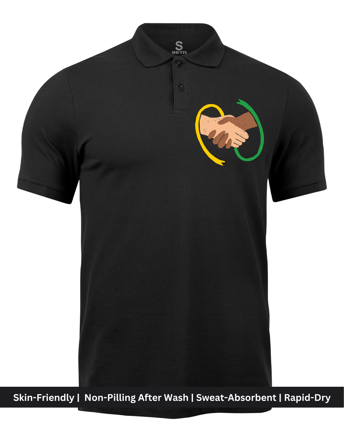 Black t-shirt displaying 'Teri Yaari Sabse Pyari' in elegant white script, celebrating friendship.
